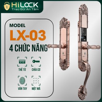 Khóa cửa vân tay biệt thự LX-03 kiểu dáng tân cổ điển