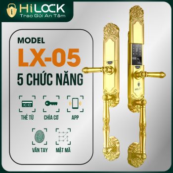 Khóa cửa vân tay biệt thự LX-05 kiểu dáng tân cổ điển